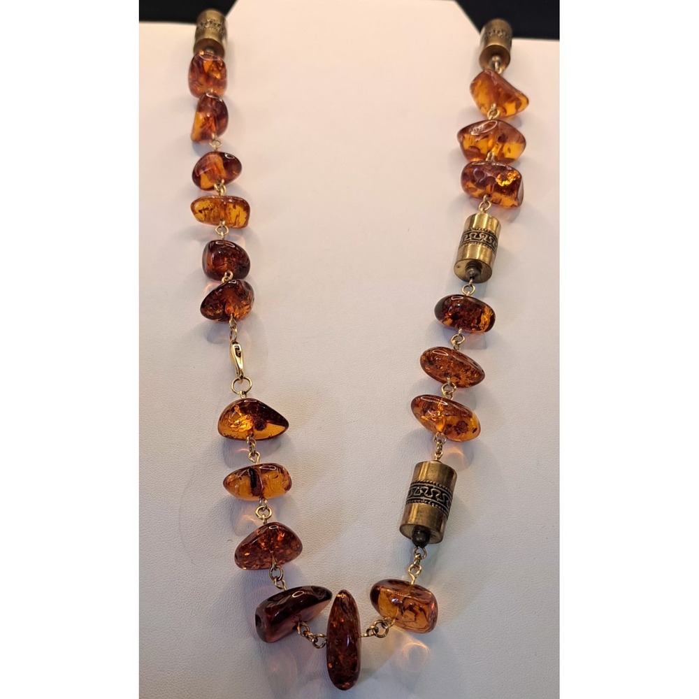 Vintage Natural Baltic Honey Cognac Amber Necklace 62.5 Grams - Picture 2 of 12